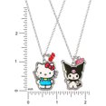 thumbnail image 5 of Sanrio Girls/ Tween Hello Kitty & Kuromi Best Friends Necklace, Set of 2 with BFF Charm, 18", 5 of 5