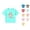Green, variant on Girls Cute Cartoon T-Shirt Lovely Animal Character Print Loose Fit Crewneck Short Sleeve Casual Summer Top