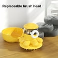 thumbnail image 3 of Biplut 1 Set Dish Cleaning Brush Octopus Shape Leak-Free Strong Desmearing Liquid Dispenser Pot Scrubbing Washing Wire Wool Brush for Daily Use (a-Yellow Dish Cleaning Brush with 3 Brush Heads), 3 of 13