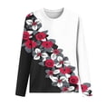 thumbnail image 3 of Hauts à Manches Longues pour Femmes T-Shirts Imprimés Décontractés Amples à Col Rond à Manches Longues Hauts Blouse T-Shirts à Manches Longues pour Femmes T-Shirts Longs pour Femmes Blouses à Manches Longues pour Femmes, 3 of 3
