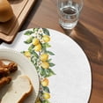 thumbnail image 3 of Yellow Lemon Round Placemats Set of 6 for Dinning Tables,Heat-proof Braided Table Mats 15 Inch,Simple Spring Botanical Fruit Leaves Flower Washable Place Mat for Kitchen Restaurant Party Table Decor, 3 of 9