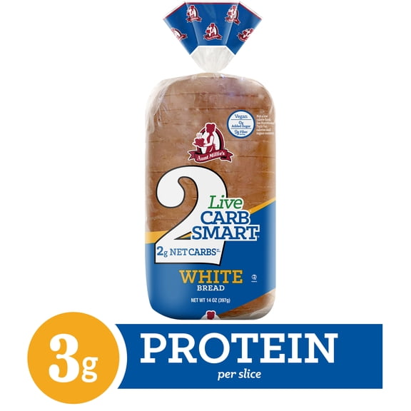 Aunt Millie's Live Carb Smart White Bread Loaf, 14 oz