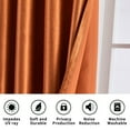thumbnail image 3 of Nvzi Cortinas largas y gruesas para ventanas - naranja 132*244cm 1 pieza, cortinas opacas para ventanas de dormitorio, tela de poliéster, cortinas que bloquean la luz para la decoración del hogar., 3 of 5