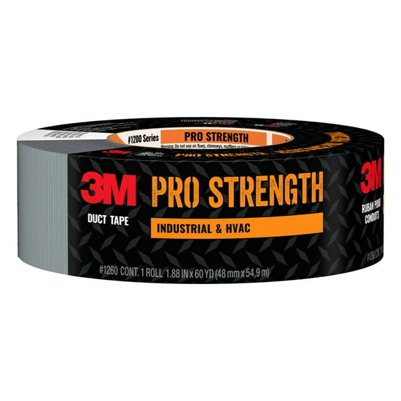 3M Pro Strength Duct Tape, 1.88 in x 60 yd, Gray, 1 Roll/Pack