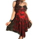 thumbnail image 2 of VISgogo Vestido de tirantes para mujer, vestido midi irregular de verano con tirantes finos y cordones de encaje VISgogo  moda, 2 of 5