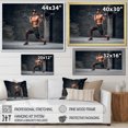 thumbnail image 4 of Designart "Man Performing Barbell Lunges" Aerobic & Bodybuilding Picture Framed Wall Art Living Room, 4 of 5