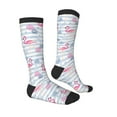 thumbnail image 3 of Balery Flamingo and Pineapple Printed Novelty Socks Men's Women's Crew Socks Sports Socks Knee High Socks Cotton Socks Quirky and Cool Socks, 3 of 9