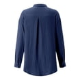 thumbnail image 4 of Uinagy Women's Double Layer Casual Solid Color Long Sleeve Shirt Tops, 4 of 5