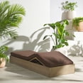 thumbnail image 5 of Safavieh Vincent Wood Outdoor Lounge Chair, Natural/Dark Brown, 5 of 15