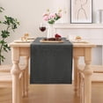 thumbnail image 3 of decorUhome Linen Table Runner, Washable Kitchen Dining Table Decoration for Home Party Decor, Dark Grey, 13 x 90 inch, 3 of 8