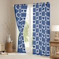 thumbnail image 3 of Homewish Geometric Plaid Stripes Blackout Curtains Set of 2 (52x84 Each) For Kids Boys Girls,Love Heart Print Window Curtains,Abstract Minimalist Curtains and Drapes,Lightweight Room Decor, 3 of 6
