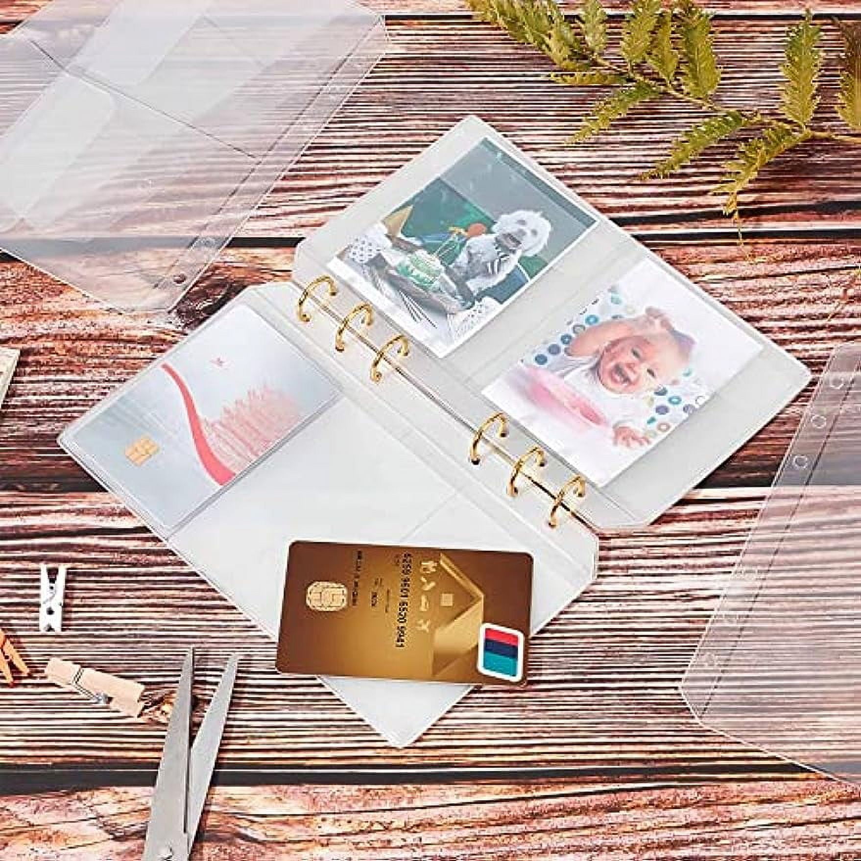 16 Pcs A6 6-Holes Binder Pockets Plastic Name Card Sleeves Pages Binder  Loose Leaf Bags Business Card Sleeves Pages Bill Pouch for Personal  Organiser A6 Notebook Binder - Walmart.com