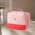 thumbnail image 4 of Sac de Premiers Soins Rangement Durable Portable Imperméable Sac à Médicaments Voyage Médical Rose G, 4 of 8
