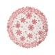 thumbnail image 2 of Christmas Snowflake PVC Table Mat Round Waterproof Heat Resistant Holiday Dining Placemat for Western Style Decor Party Table Setting Festive Dinnerware Cover, 2 of 6