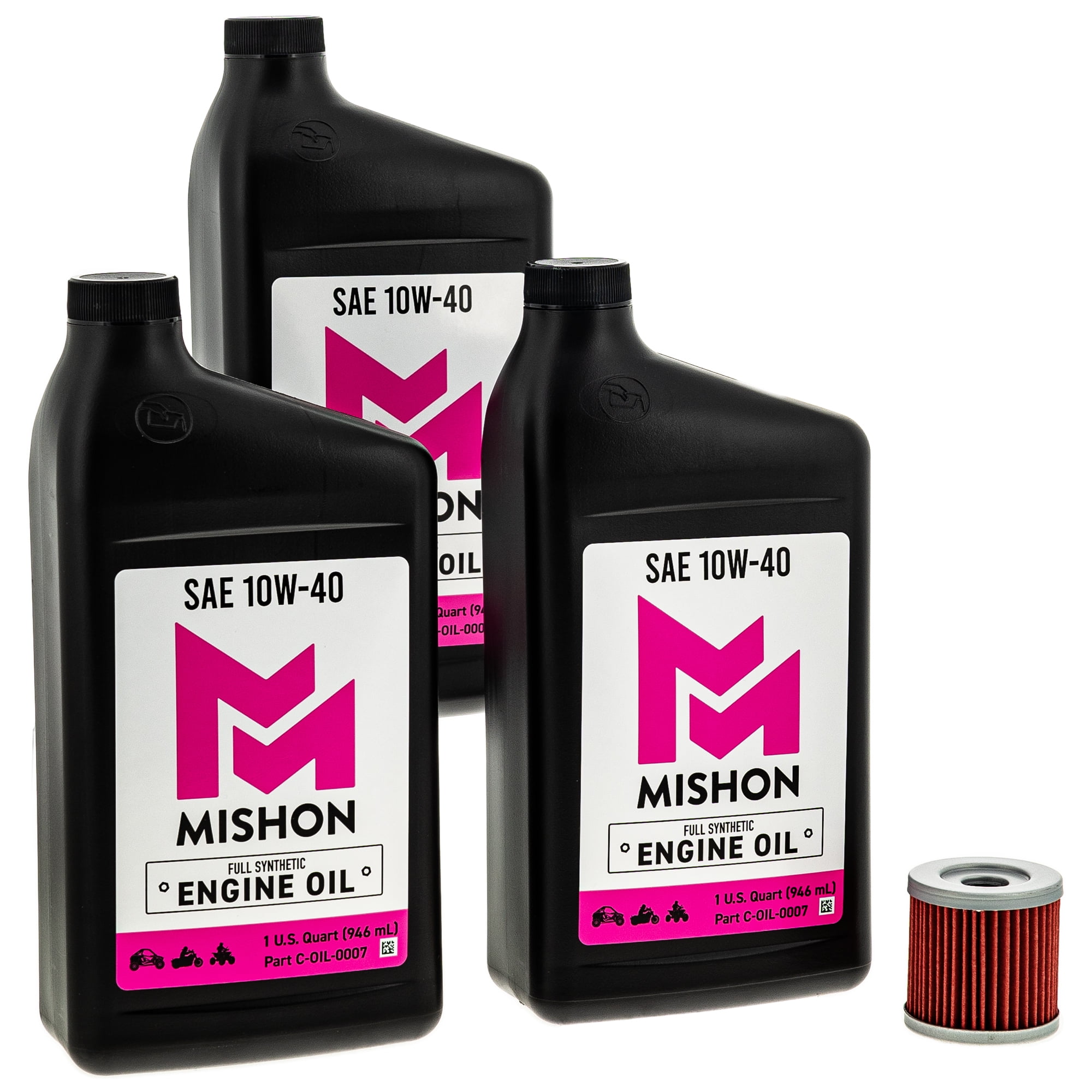 Kawasaki/Yamaha Synthetic Motor Oil Change Kit - Mobil 1 Racing 4T
