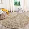 thumbnail image 3 of SAFAVIEH Restoration Vintage Alannah Floral Wool Area Rug, Ivory/Sand, 6' x 6' Square, 3 of 3