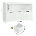 thumbnail image 2 of Homfa Kids Toy Storage, Cubes Storage Bins with 3 Drawers, White Toy Box with Shelves and Wheels, 2 of 8