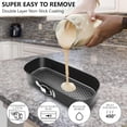 thumbnail image 4 of Square Springform Cake Baking Pans: Non-Stick Cheesecake/Tiramisu Pan with Removable Bottom, Quick Release Latch Bakeware Leakproof Bread Loaf Pan, 12.2" x 4.33" x 2.7", 4 of 7