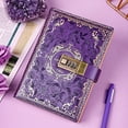 thumbnail image 4 of LCXmlly Diary Book Retro Style Notebook with Digital Combination Lock Password Protected Journal Book Diary Planner Organizer for Students, 4 of 8