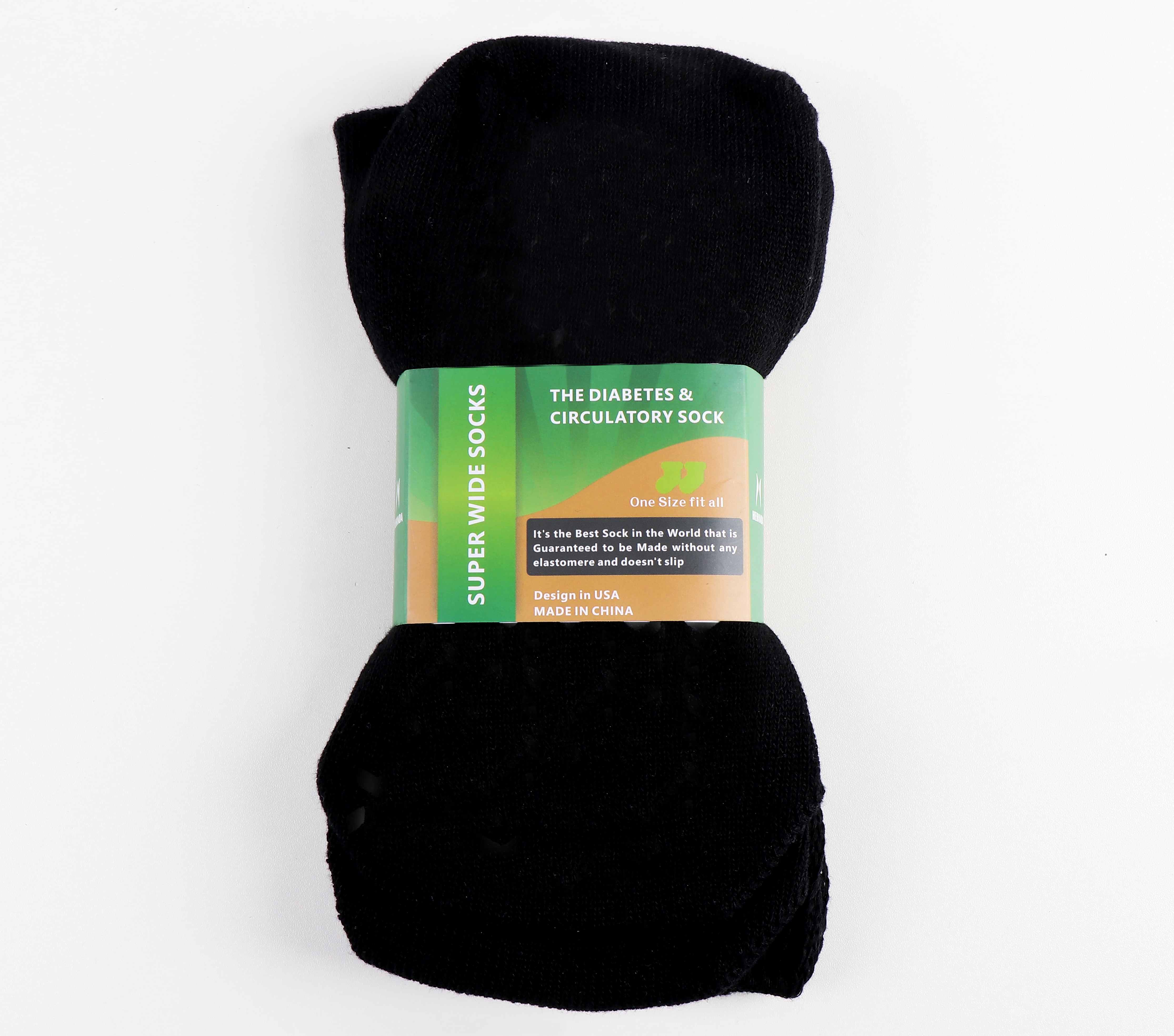 Hehanda Black Super Wide Socks for Lymphedema Bariatric Sock