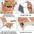 thumbnail image 5 of LET'S CAMP Backpack Beach Chair Set of 2, 5-Position Classic Lay Flat, Insulated Cooler Bag, Cup Holder, Storage Pouch and Tower Bar, Support 250LBS,, 5 of 8