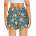 thumbnail image 2 of Lsque Hedgehogs and Flowers Printed Women's Running Shorts with Liner Pockets,Elastic Quick Dry Workout Athletic Gym Yoga Shorts,Womens High Waist Shorts-Small, 2 of 9