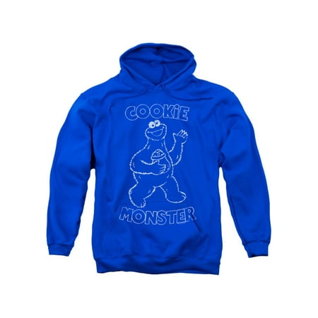 Sesame Street Classic TV Show Simple Cookie Monster Adult Pull-Over Hoodie
