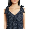 thumbnail image 4 of Time and Tru Women's V-Neck Tie Strap Midi Dress, 4 of 5