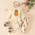 thumbnail image 2 of mgoYE Baby Girl Clothes 3 Months Ruffle Romper Toddler Girl Floral Cotton Pant Sets Girls Clothing Outfit(White,12-18 Months), 2 of 9