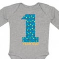 thumbnail image 4 of Inktastic First Birthday-1 Year Old Boys or Girls Long Sleeve Baby Bodysuit, 4 of 5