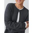 thumbnail image 4 of SUNSIOM Women's Fall Knit Cardigan Solid Color Long Sleeve One Button Open Front Cardigan Loose Outerwear, 4 of 8