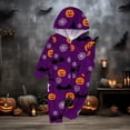 thumbnail image 5 of XUNHAO Matching Halloween Family Outfit Parent Child Outfit Cute Pumpkin Halloween Print Hooded Zipper Home Jumpsuit Outdoor Photography Set, 5 of 6