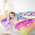 thumbnail image 4 of Erosebridal Unicorn Gifts 7-Piece Bedding Comforter Set For Unicorn Lover,Cute Unicorn Animals King Bedding Sets For Kids Girls,Reversible, 4 of 7