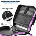 thumbnail image 4 of FORMRS Zipper Binder with Shoulder Strap 2-inch Ring 500 Sheet Capacity File Bag, Purple and White Pattern, 4 of 5