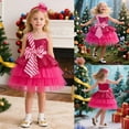 thumbnail image 2 of Gelikeya Baby Girl Christmas Dresses Size 6-7 Little Girl Long Sleeve Dresses Casual Midi Sundress Tutu Dress for Kids Winter Clothes (X09 Hot Pink, 6-7 Years), 2 of 8