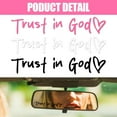 thumbnail image 5 of 4PCS Trust in God Rearview Mirror Sticker, Black Car Accessories, Car Rear View Mirror Decal for Women Men, 5 of 9