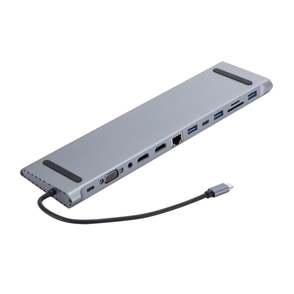12 In 1 USB C Hub USB C Adapter With 4K Output, Highly Speed 5Gbps Data Transfer, PD100W Charging Functions