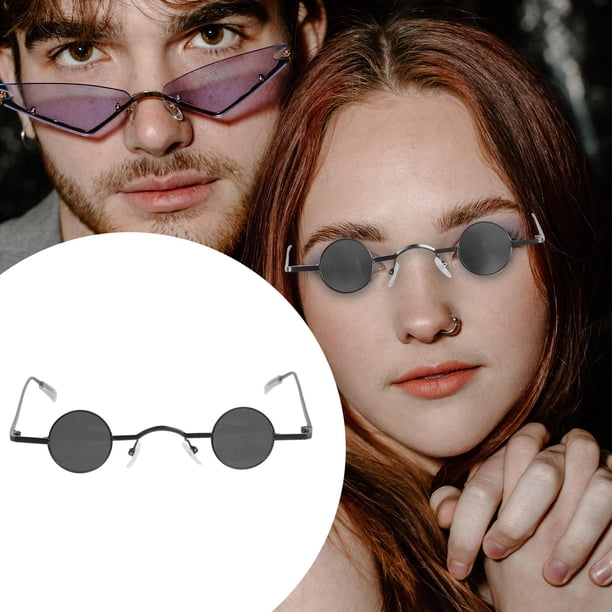 unbranded Pequeñas Gafas De Sol De Marco Redondo Negras Con Creativo Y Estructura Resistente
