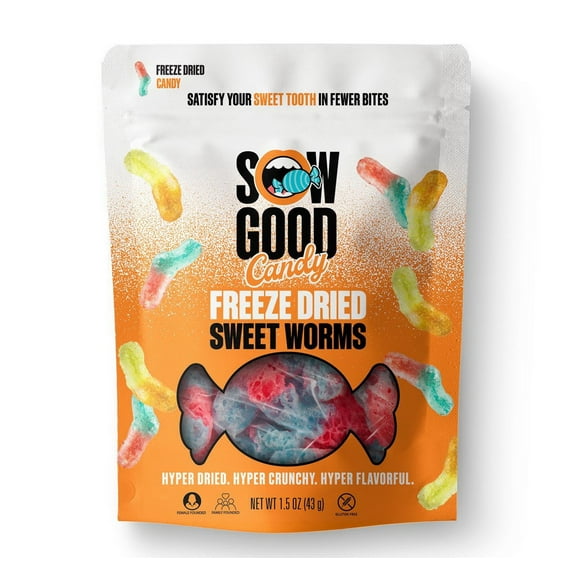 (Price/case)Sow Good Sweet Worms 24/1.5oz, 665140