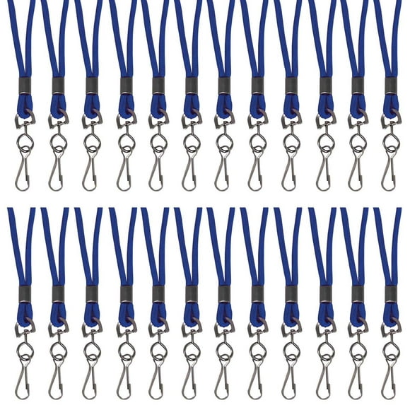 C-Line Standard Lanyard, Blue, Swivel Hook, Pack of 24