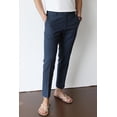 thumbnail image 3 of GINGTTO Linen Pants Men Slim Fit Elastic Waistband Lightweight Summer Beach Fashion Casual Pant, 3 of 12