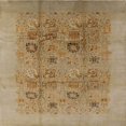 thumbnail image 1 of Ahgly Company Indoor Square Mid-Century Modern Light Brown Oriental Area Rugs, 7' Square, 1 of 6