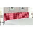 thumbnail image 2 of Chevron Headboard, Zigzag Colorful Chevron Ornament Motifs Symmetry Modern Feminine Theme, Upholstered Decorative Metal Bed Headboard with Memory Foam, King Size, Burgundy Ruby Coral, by Ambesonne, 2 of 4