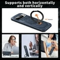 thumbnail image 5 of Heavy Duty Phone Case For Google Pixel 9 / 9 Pro,Built-in Rotatable Magnetic Ring Kickstand,Shockproof Dropproof Tough Rugged Anti-fall Protective Phone Case Cover For Google Pixel 9 / 9 Pro, Darkblue, 5 of 6