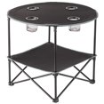 thumbnail image 6 of The Lakeside Collection Portable Folding Camping Table with Bench Storage, Black, 6 of 6