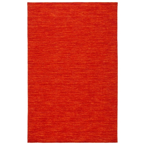 SAFAVIEH Kilim Patrick Solid Area Rug, Red/Rust, 4' x 6'