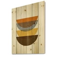 thumbnail image 2 of Designart 'Abstract Moon Geometric In Earth Tones' Modern Print on Natural Pine Wood, 2 of 5