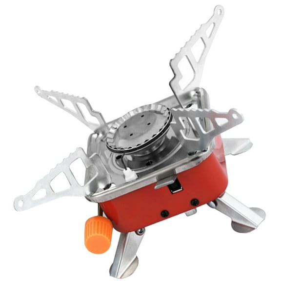 TABLZONE Portable Red Cast Iron Aluminum Alloy Camp Stove for Outdoor Cooking Hiking Picnic
