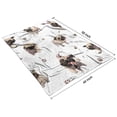 thumbnail image 4 of Pug and Footprint Blanket,Comfortable Soft Lamb Wool Throw Blanket,All Season,Warm Lightweight Blankets for Sofa Bed Couch Living Room Chair,40"x50", 4 of 4