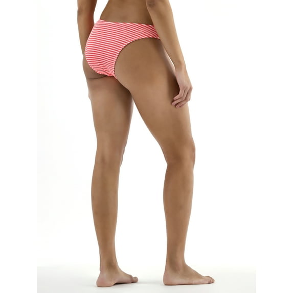 No Boundaries Striped Crinkle Swim Bottoms, Women's